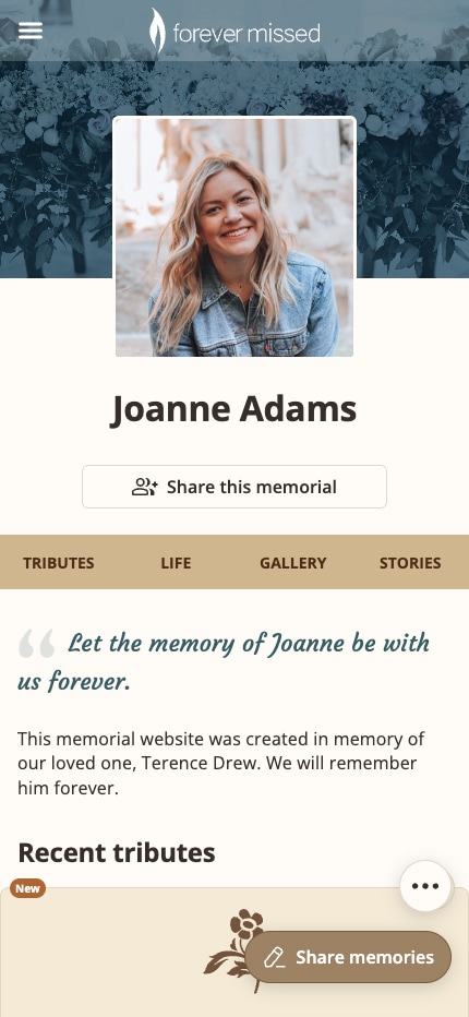 ForeverMissed screenshot