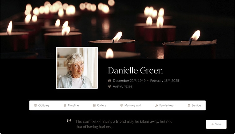 Soft candles in the darkness, a serene tribute with a subtle sacred presence.