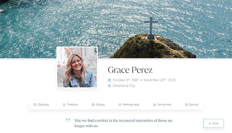 At the end of the path, the Cross opens to the Ocean